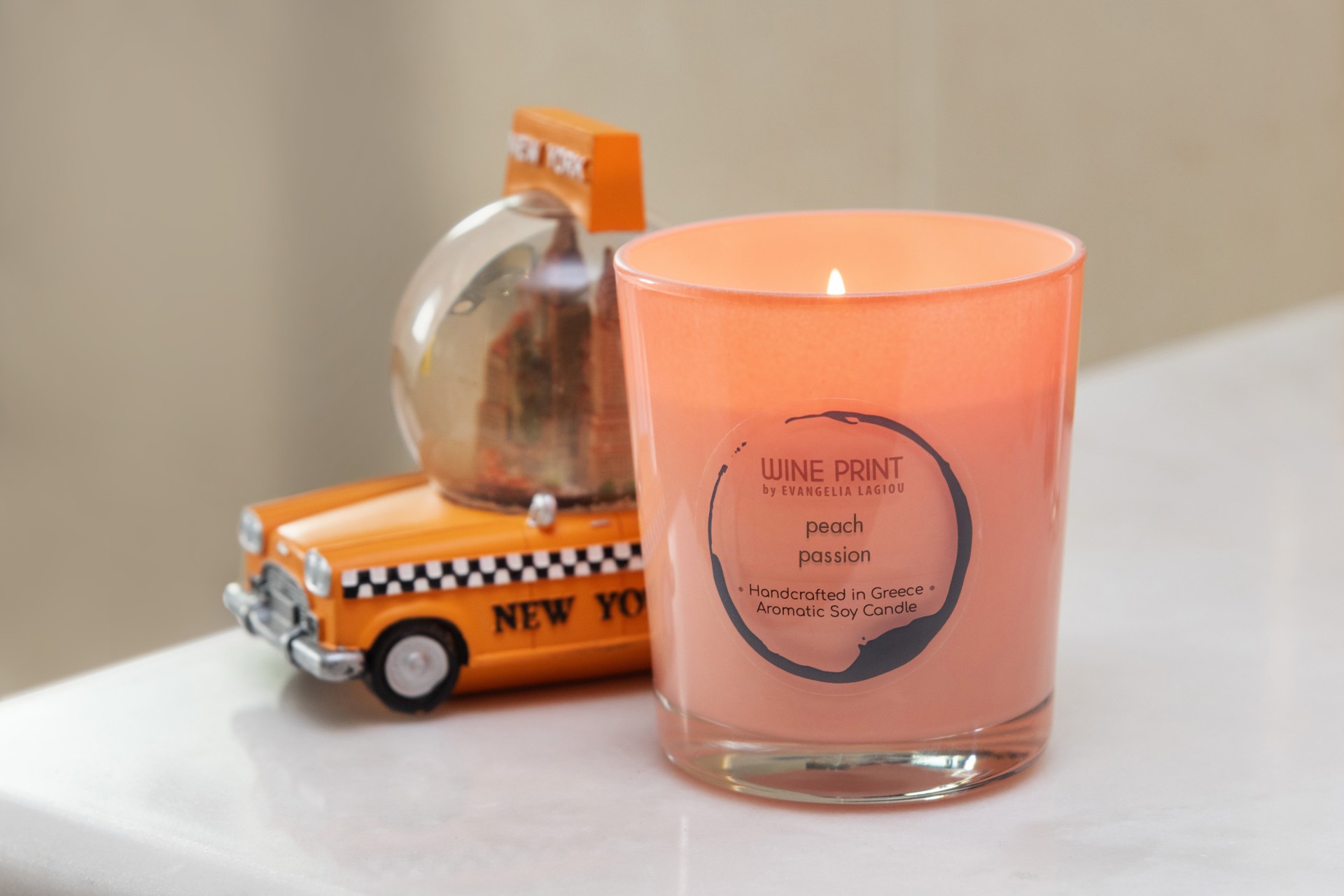 Peach Passion Coral ceramic cup